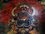 Kathmandu Boudhanath 10-3 Mahakala Painting In Jamchen Gompa